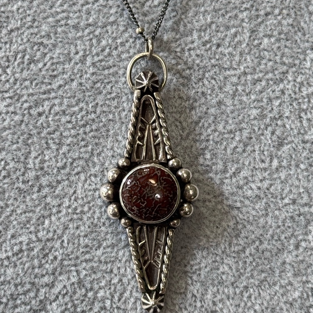 Sterling Silver Dino Bone Necklace